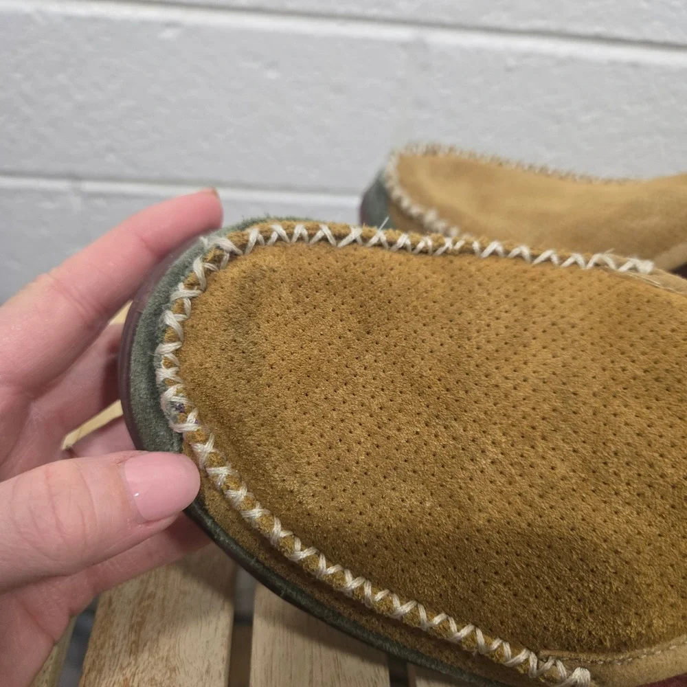 L.L. Bean Mens 8 Two Tone Suede Mountain Slippers Loafers‎ Cozy Cabin Gorpcore